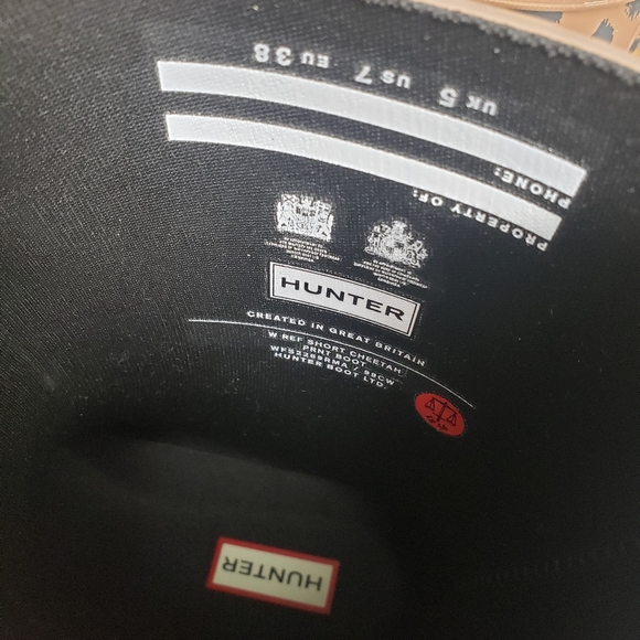 NEW Hunter low leopard matte rain boots womens size 7 - Picture 6 of 10